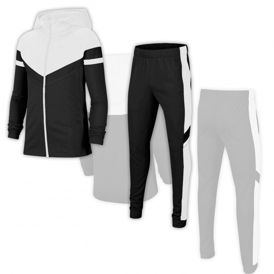 White | Black Tracksuit for Men
