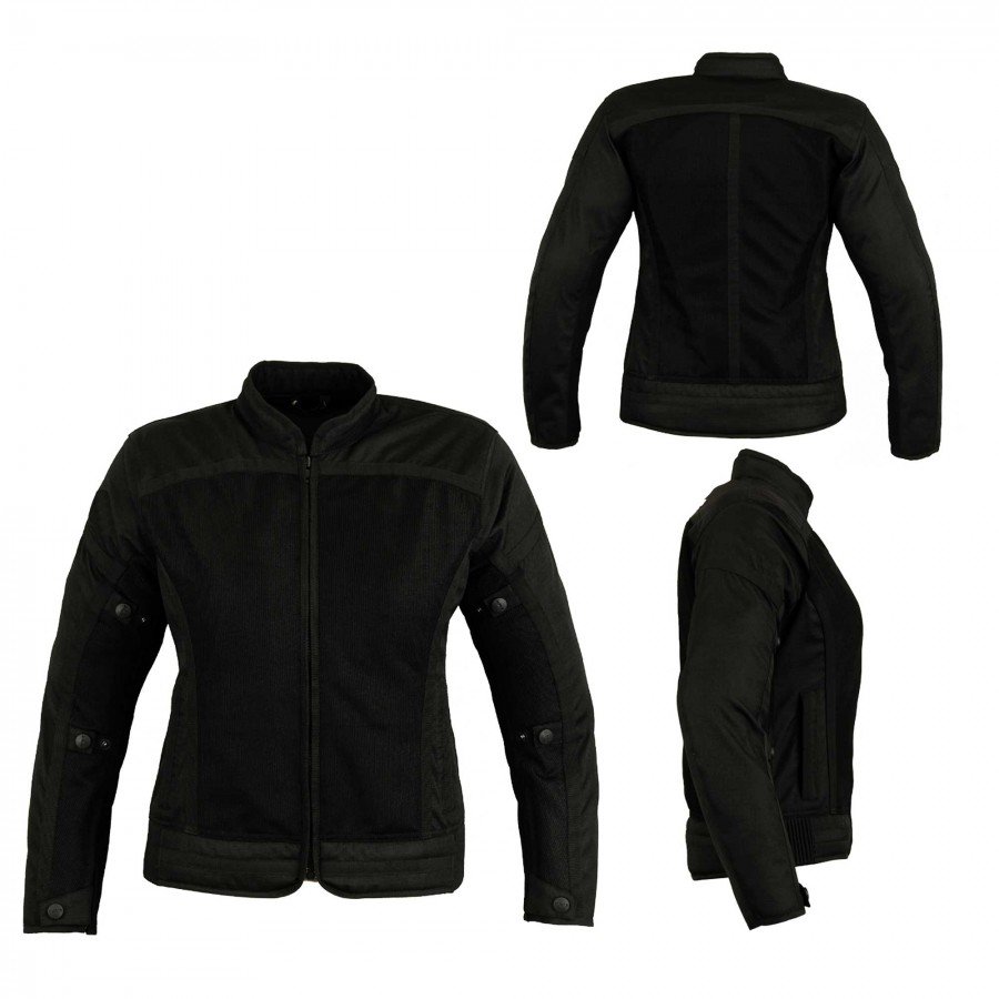 Fabric Motorbike Jacket - Women