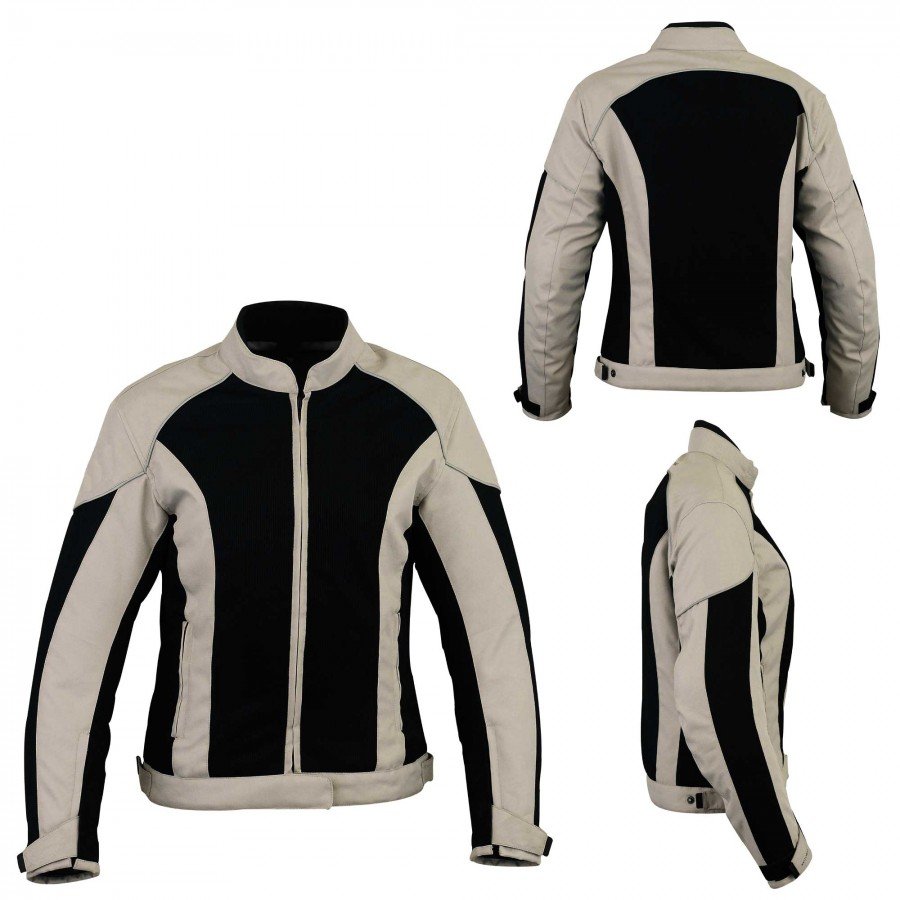 Fabric Motorbike Jacket - Women
