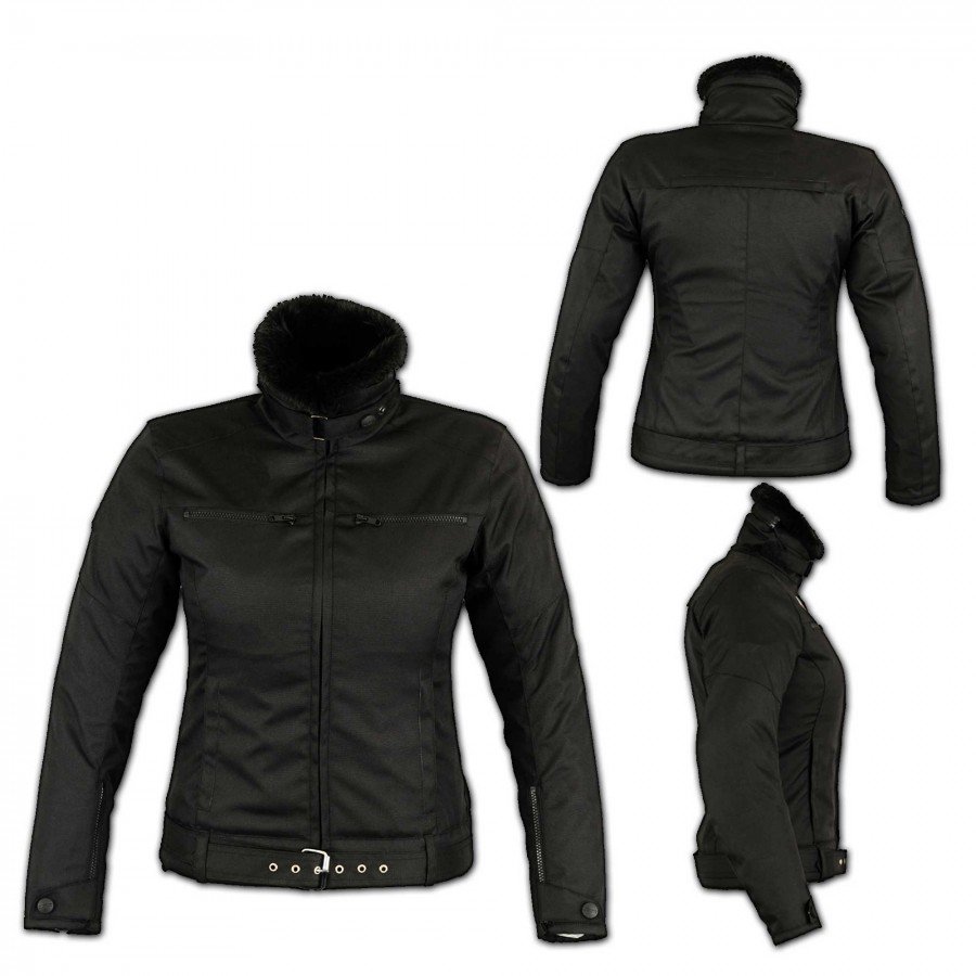 Fabric Motorbike Jacket - Women